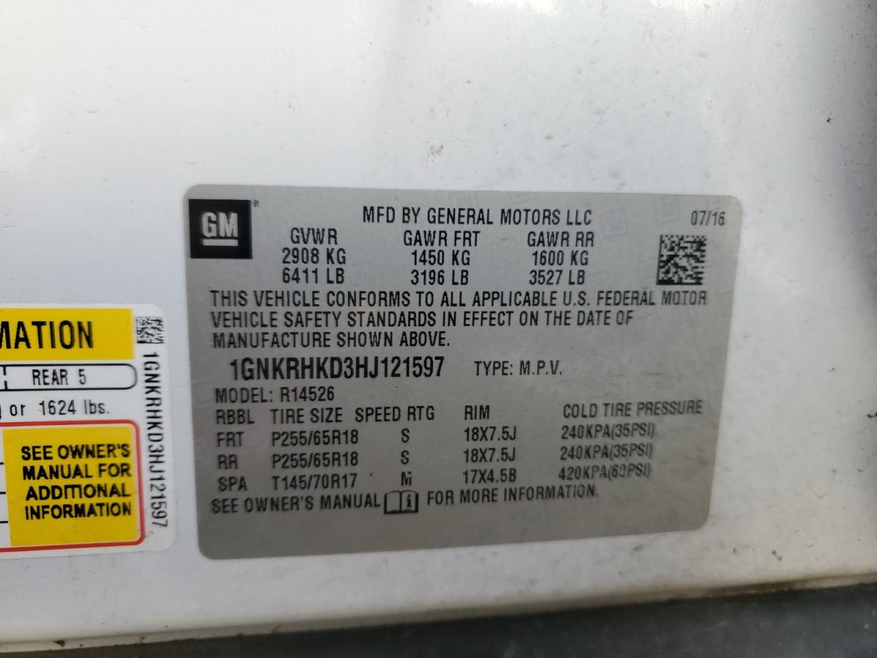 Chevrolet Traverse Lt Image 12