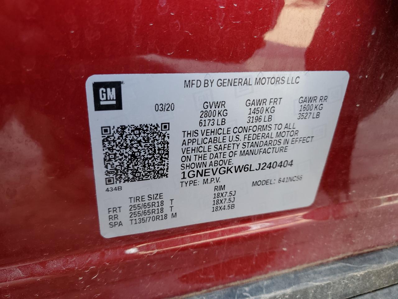 Chevrolet Traverse Lt Image 9