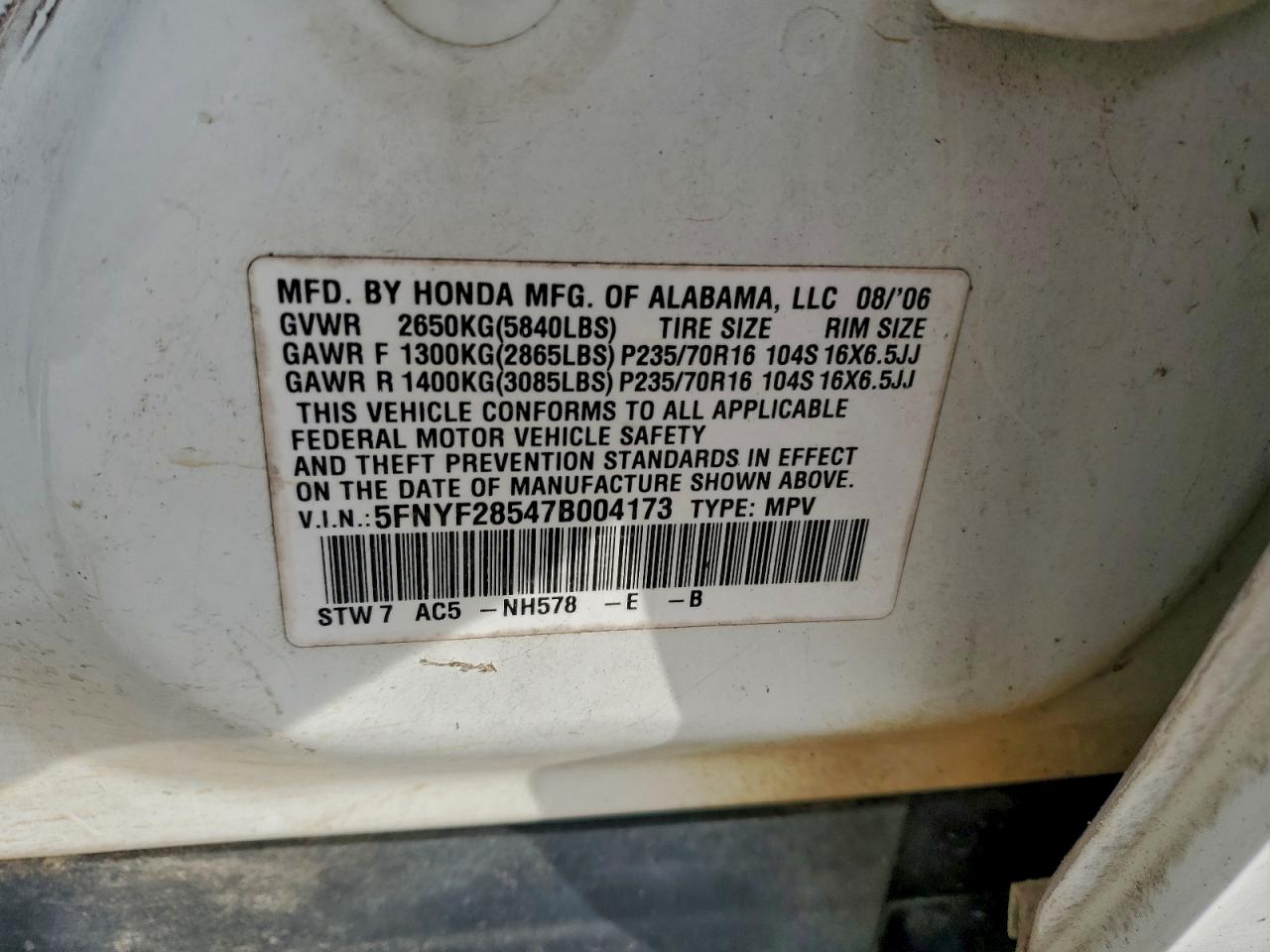 Honda Pilot Exl Image 10